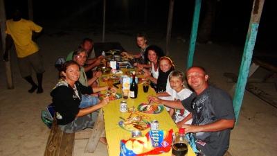 Večeře u Black boye na Mayereau - Grenadíny