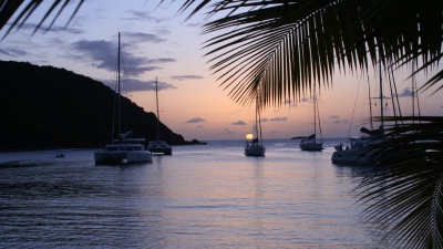 Západ slunce na Dominice